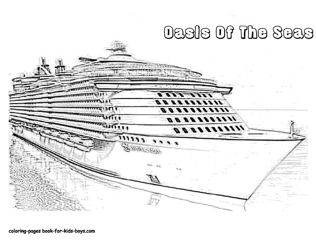 55 Coloring Pages Cruise Ship 7