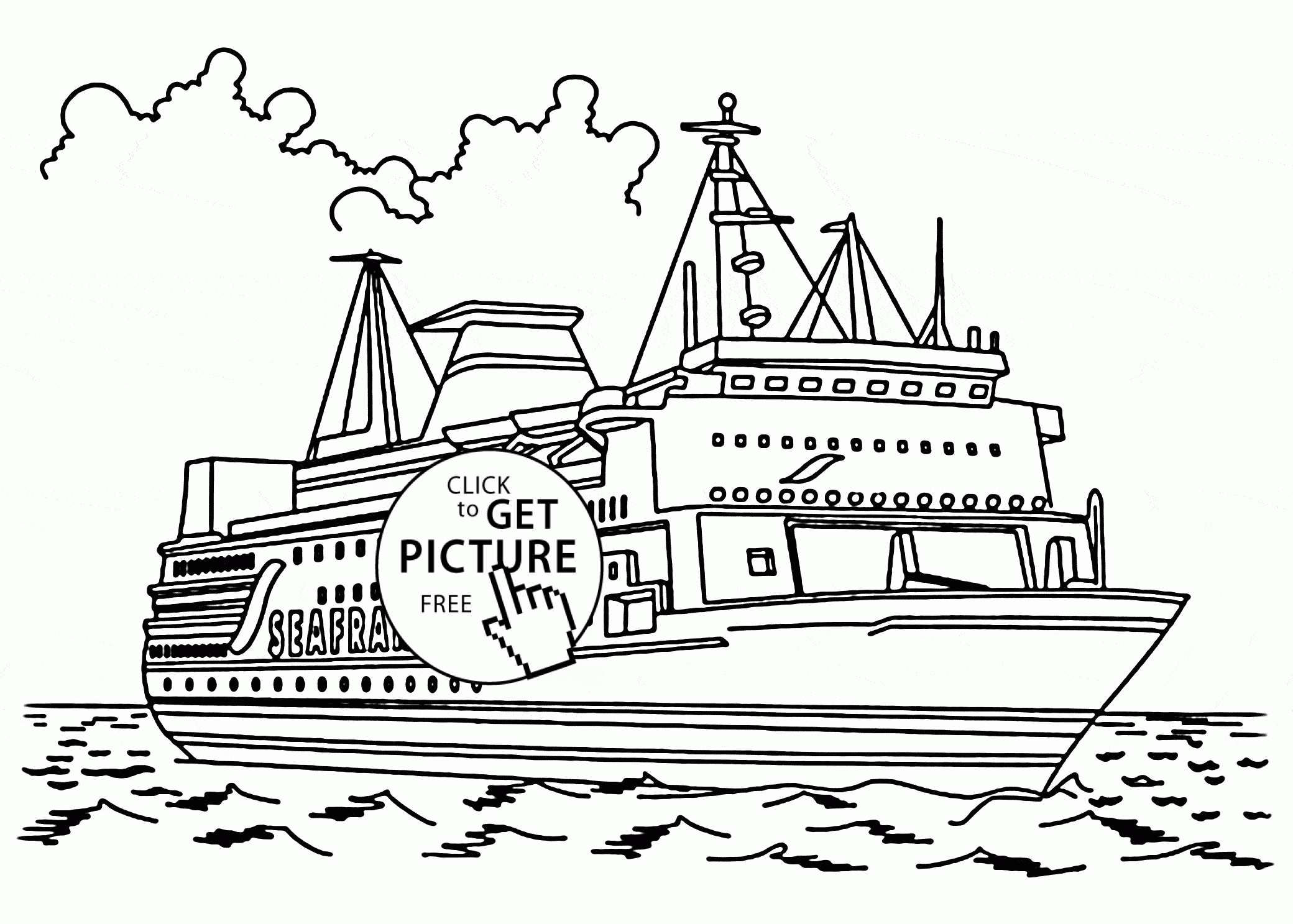 55 Coloring Pages Cruise Ship 8