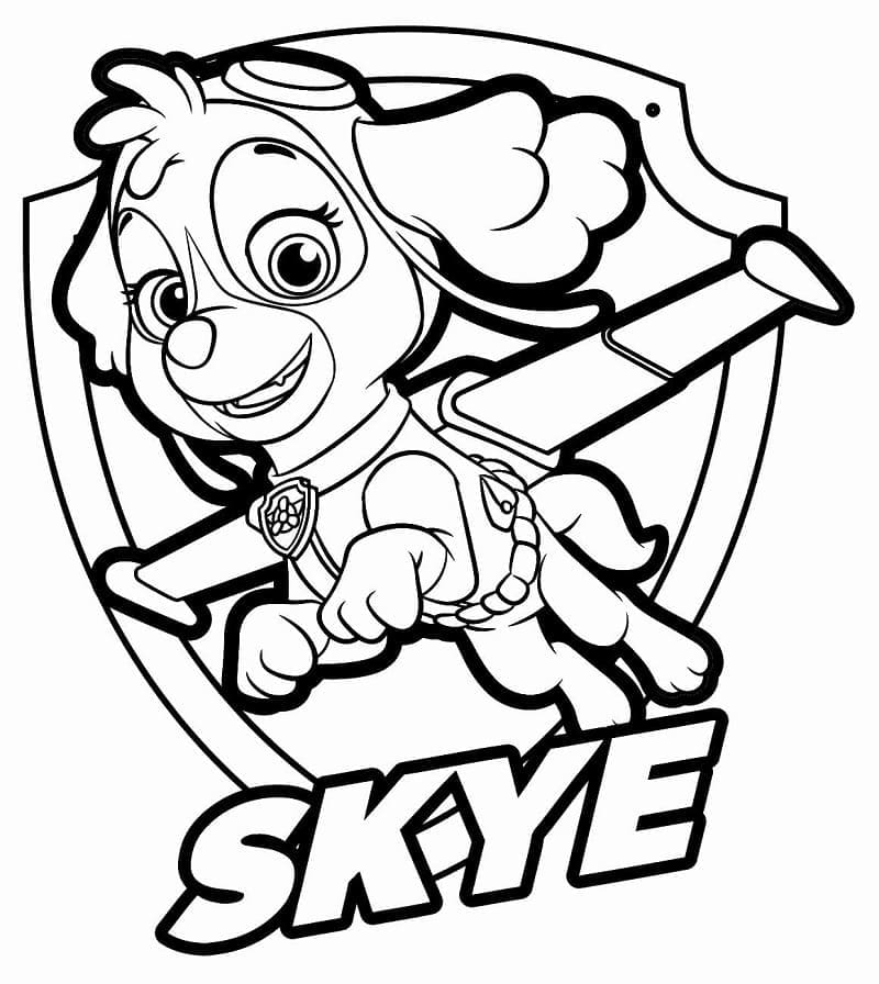 55 Skye Paw Patrol Coloring 11