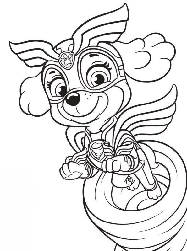 55 Skye Paw Patrol Coloring 42