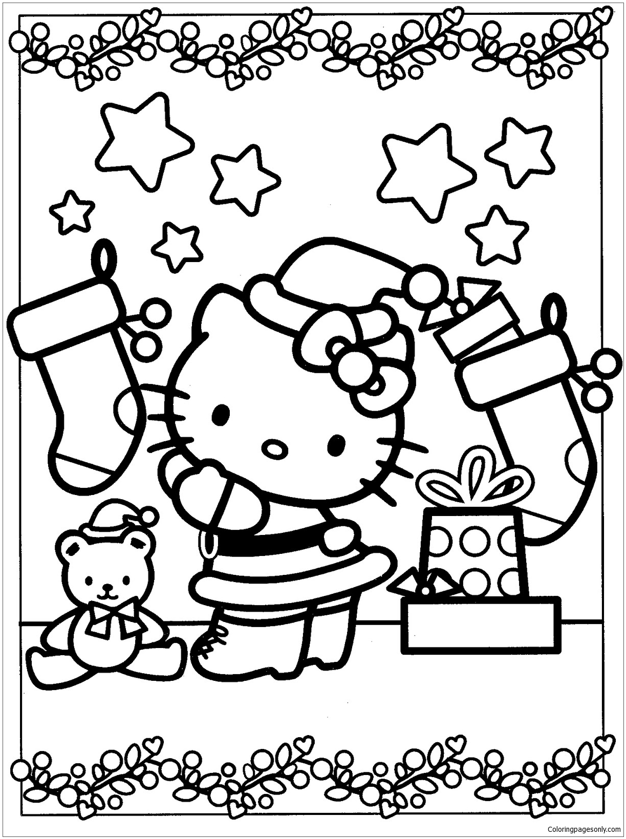 56 Color Pages Hello Kitty Printables 3