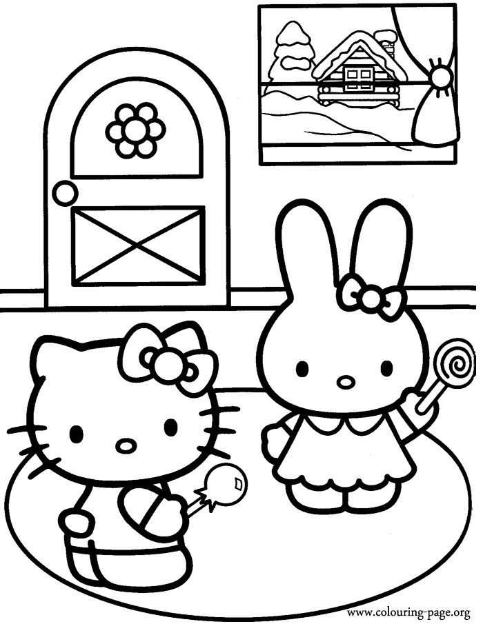 56 Color Pages Hello Kitty Printables 60