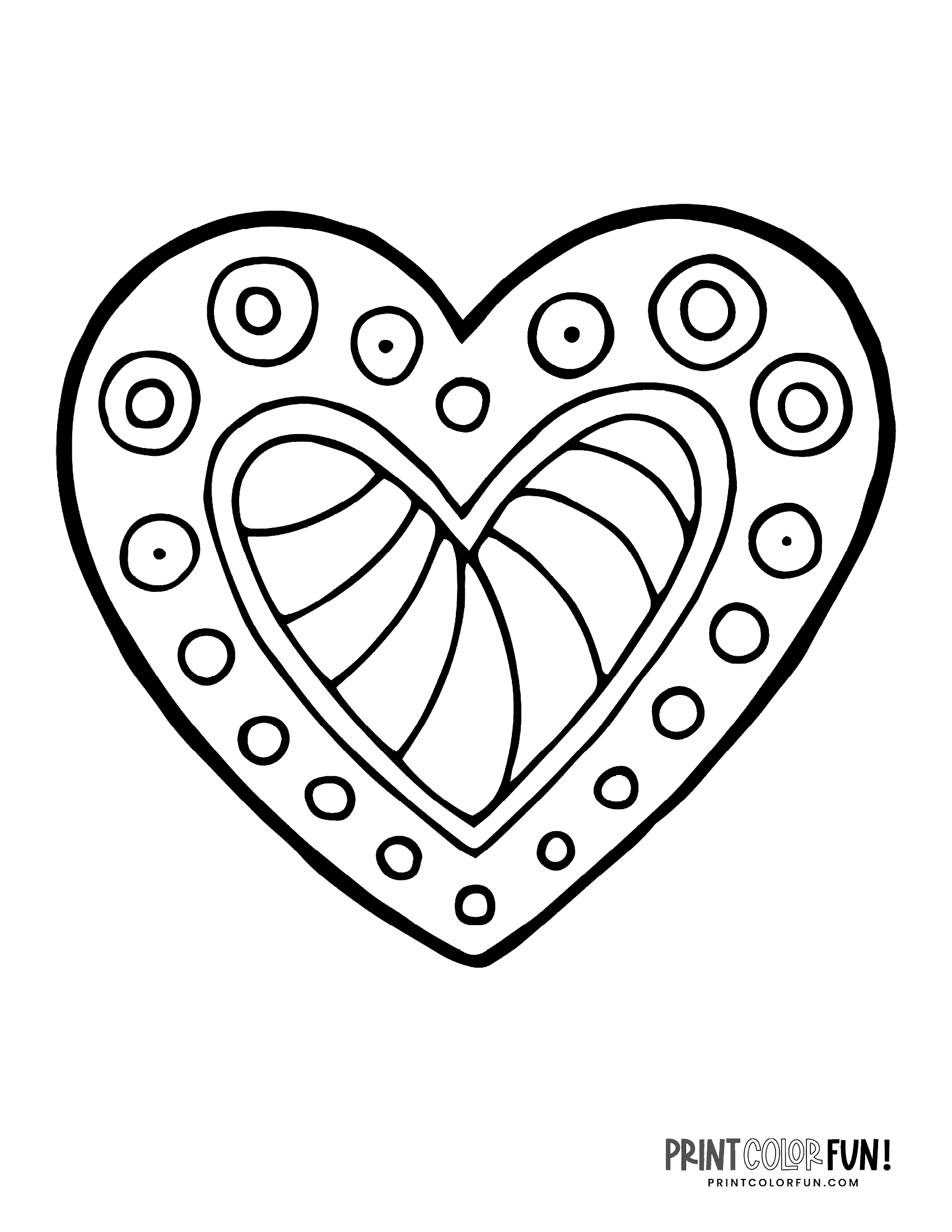 61 Heart Free Coloring Pages 1