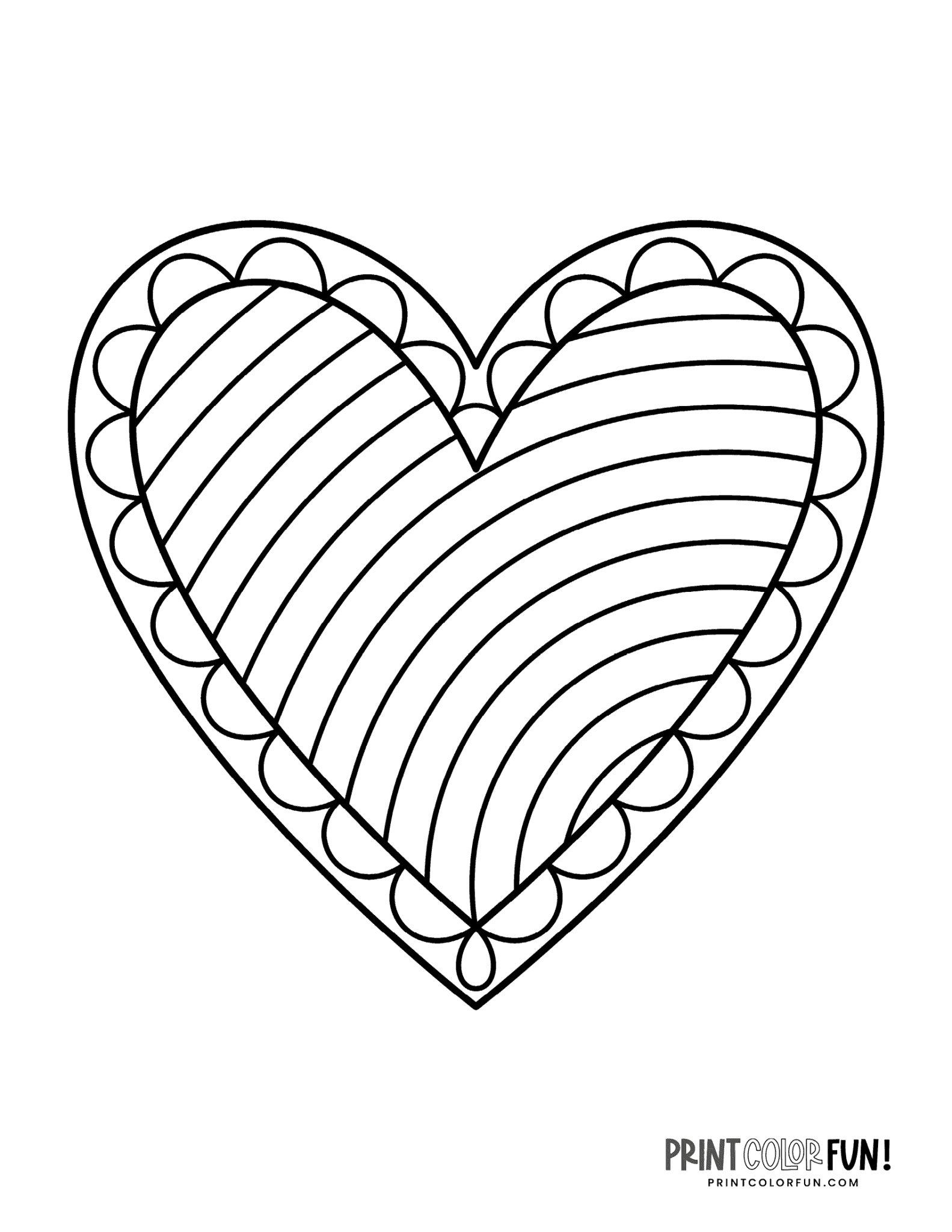 61 Heart Free Coloring Pages 18