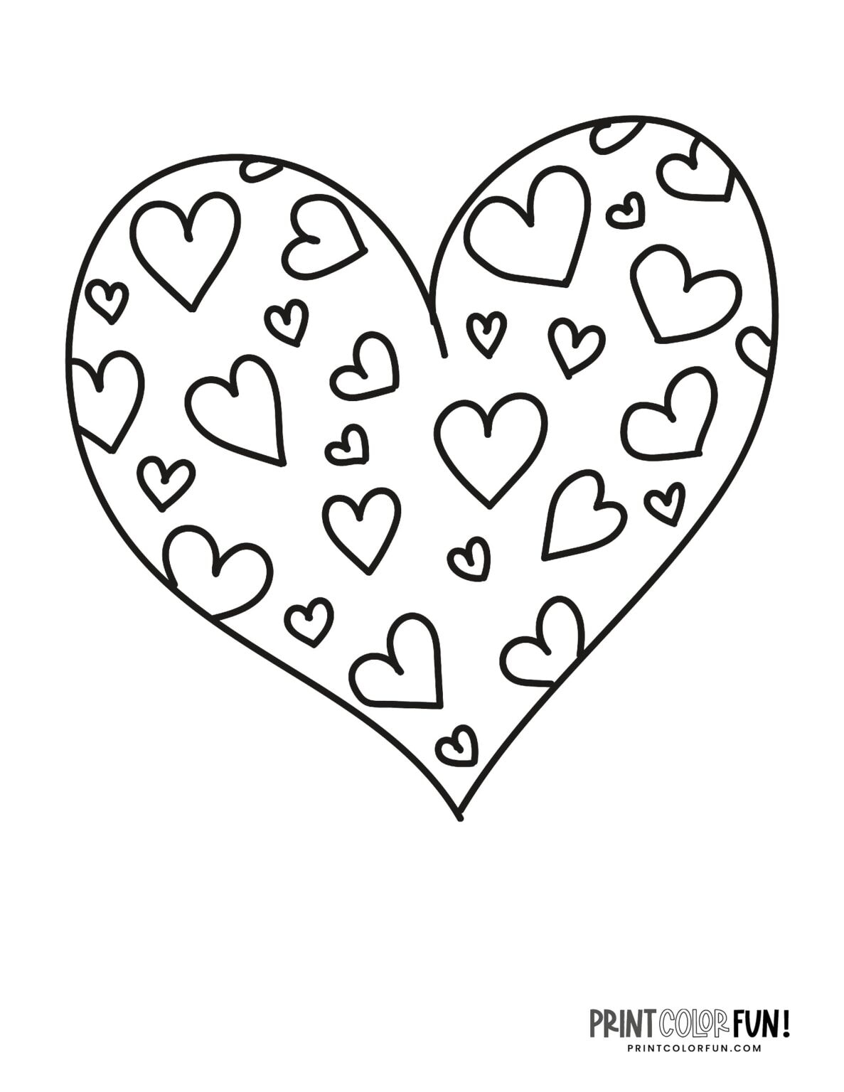 61 Heart Free Coloring Pages 19