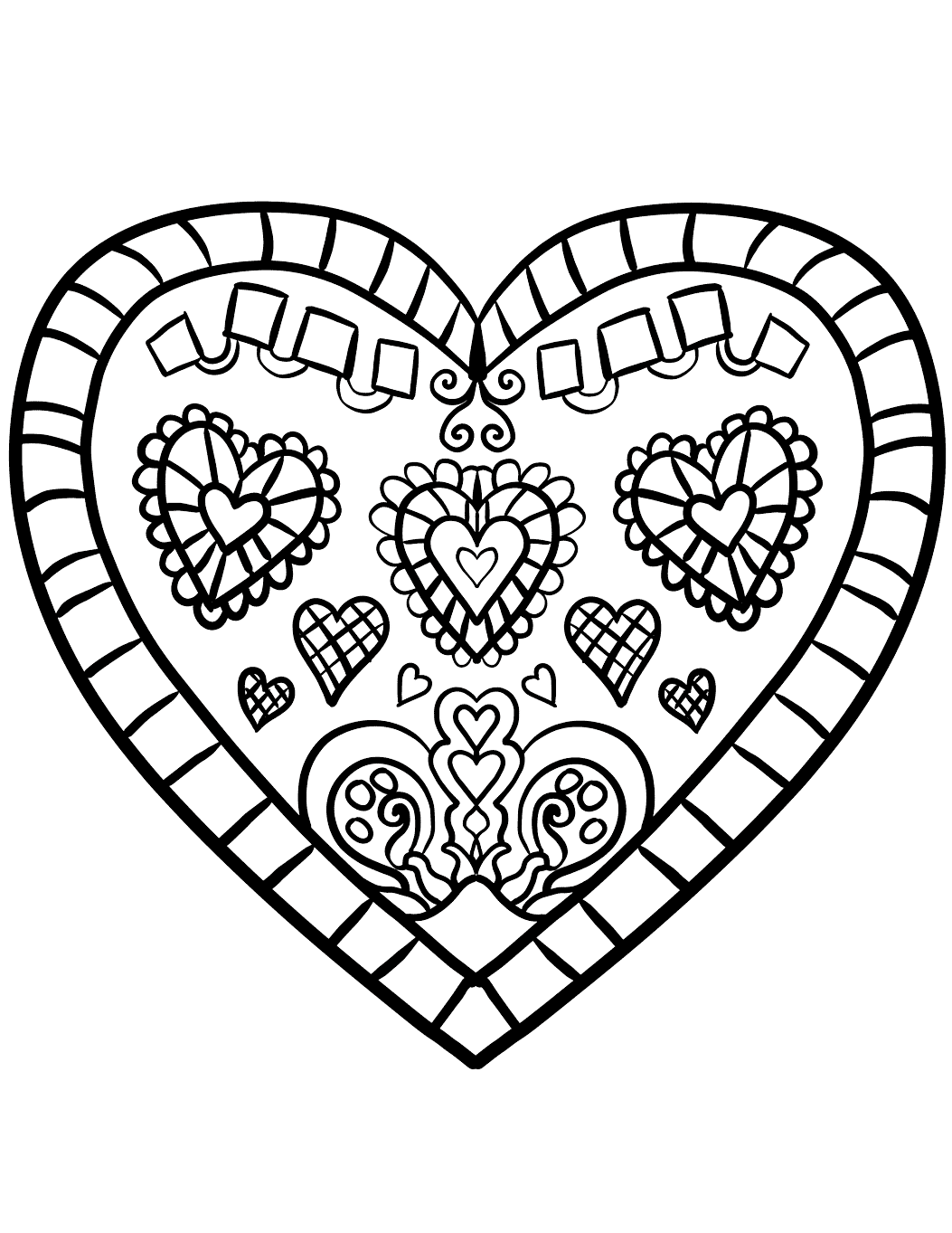 61 Heart Free Coloring Pages 22