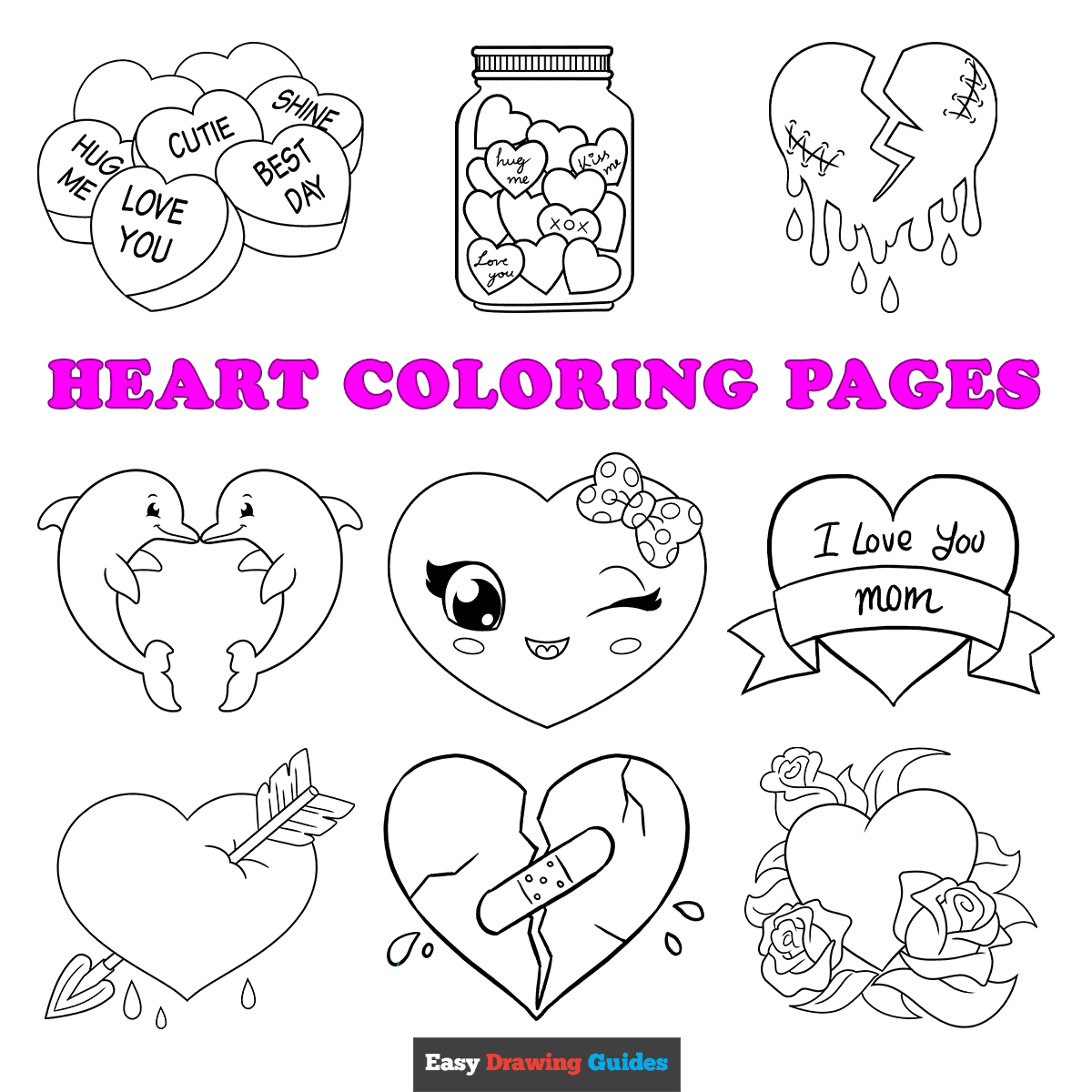 61 Heart Free Coloring Pages 37