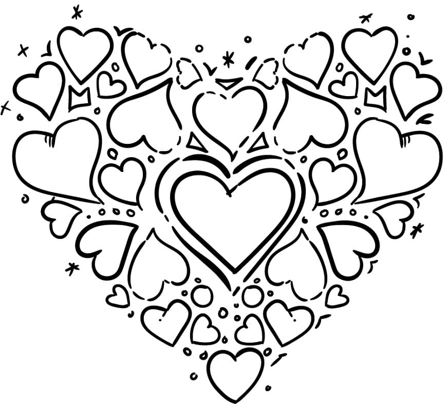 61 Heart Free Coloring Pages 41