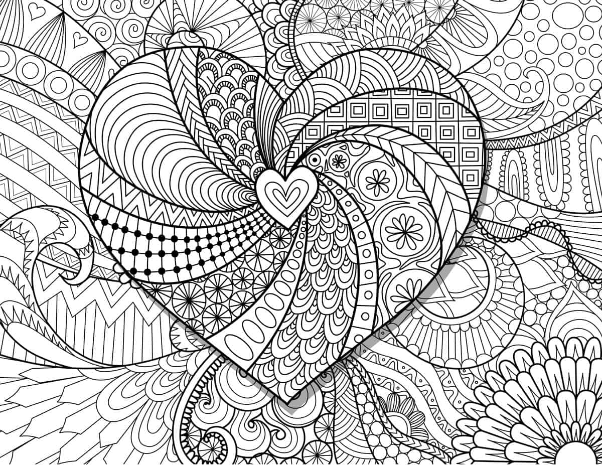 61 Heart Free Coloring Pages 44