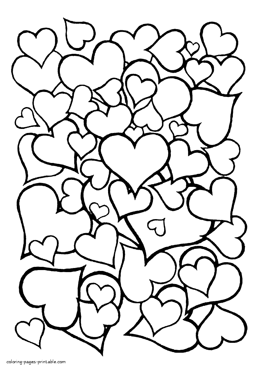 61 Heart Free Coloring Pages 45