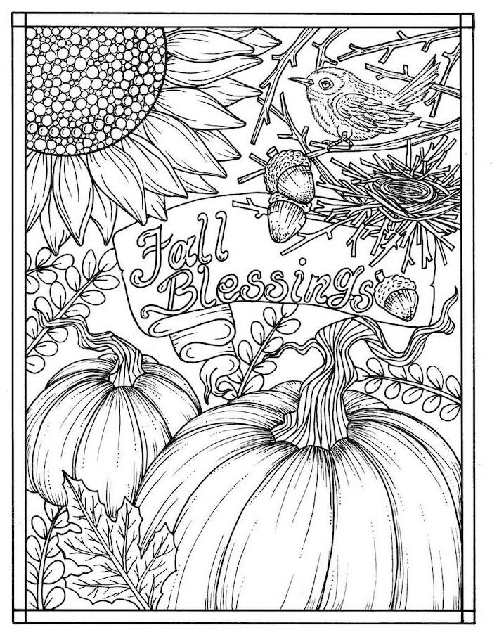 45 Adult Fall Coloring Sheets 21