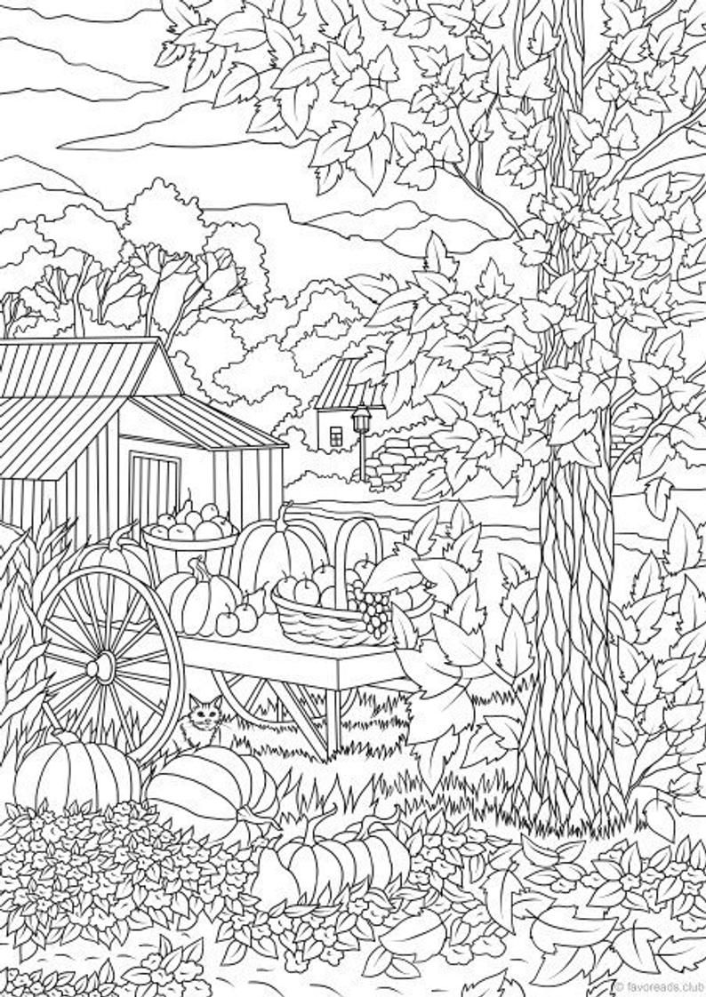 45 Adult Fall Coloring Sheets 41