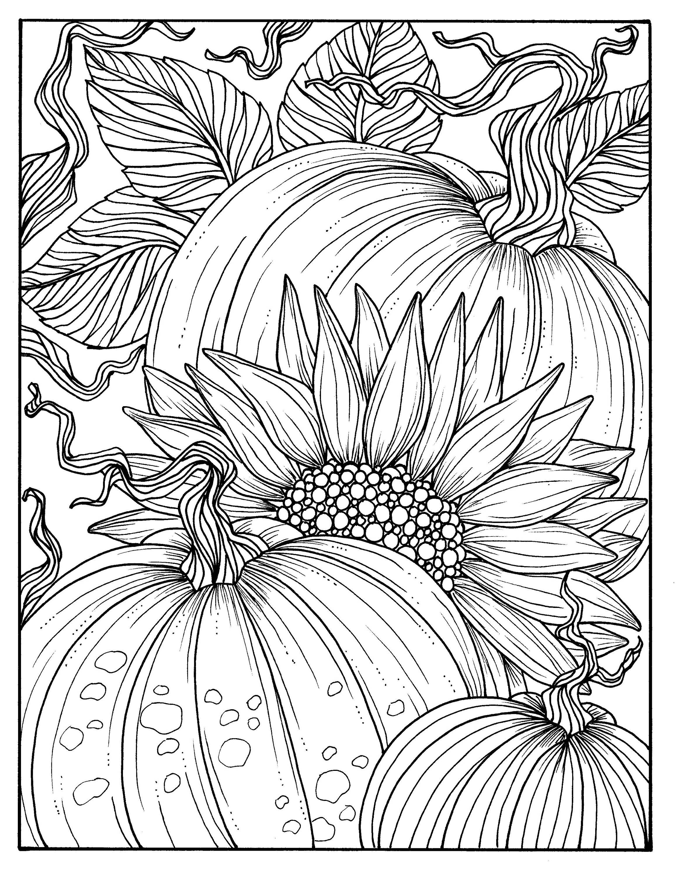 45 Adult Fall Coloring Sheets 55