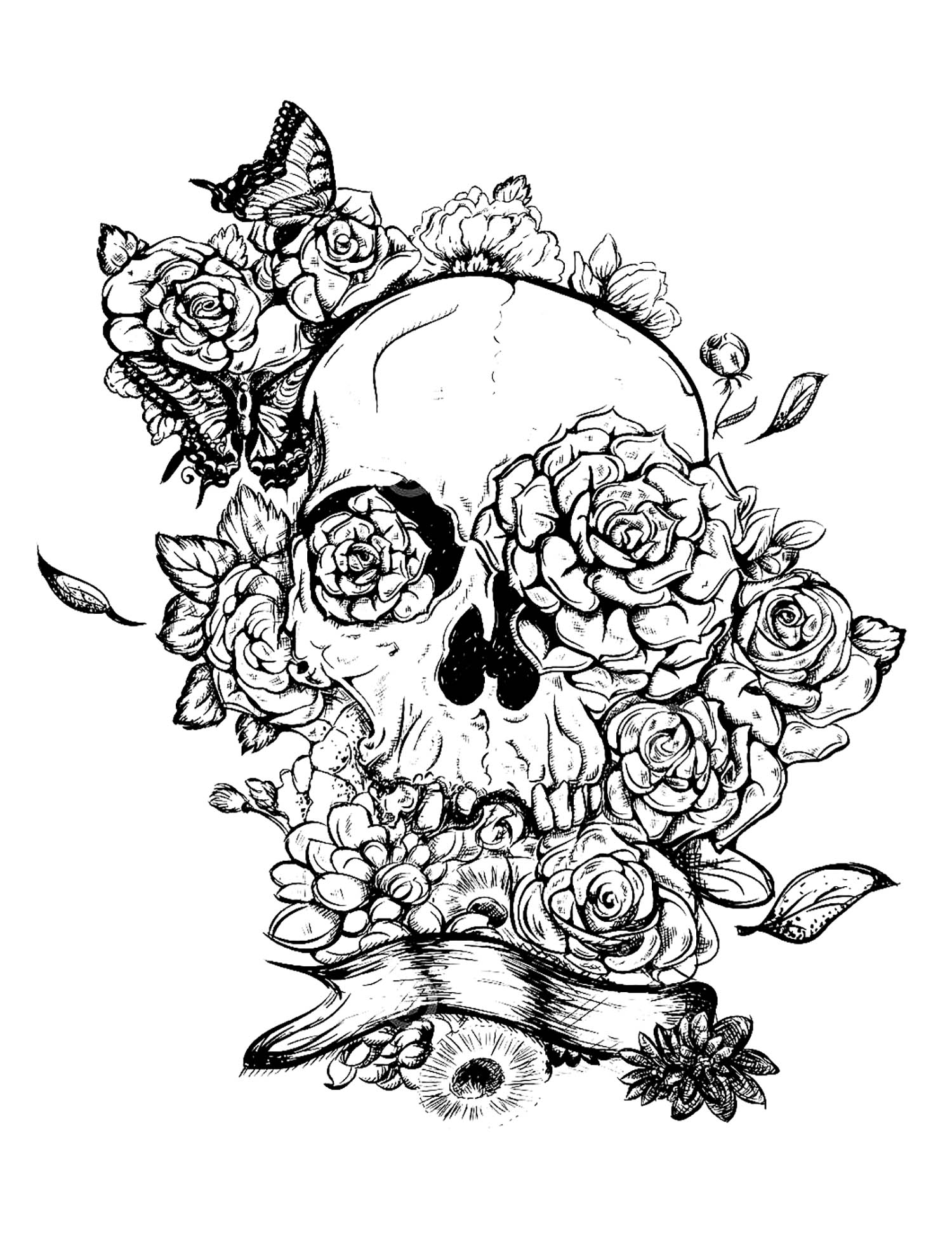 55 Coloring Pages For Tattoos 16