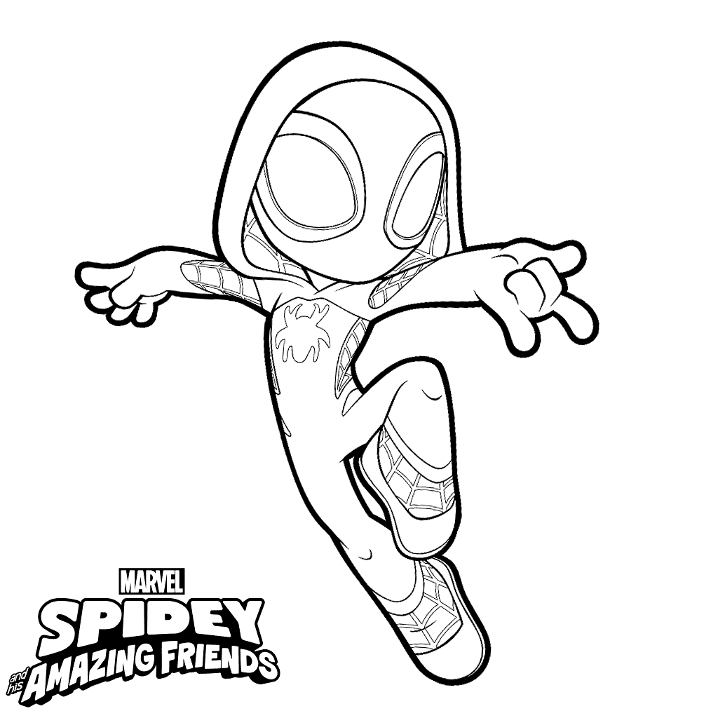 55 Gwen Stacy Coloring Page 1