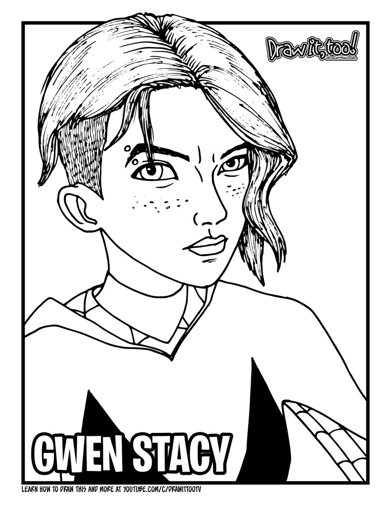 55 Gwen Stacy Coloring Page 6