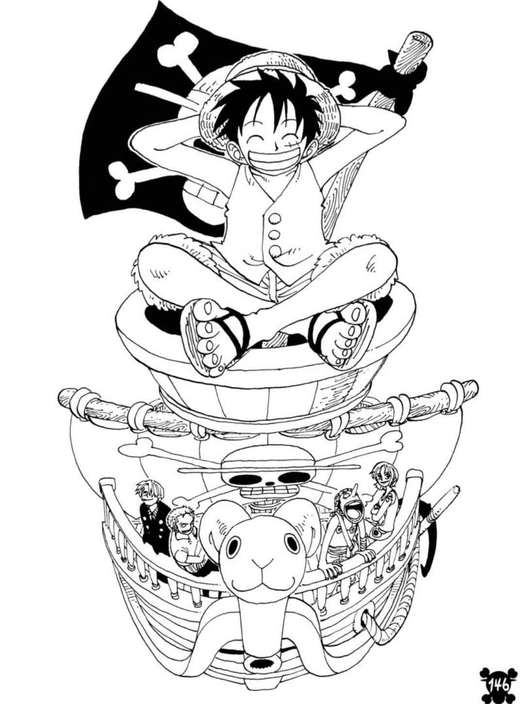 55 One Piece Coloring Pages 64