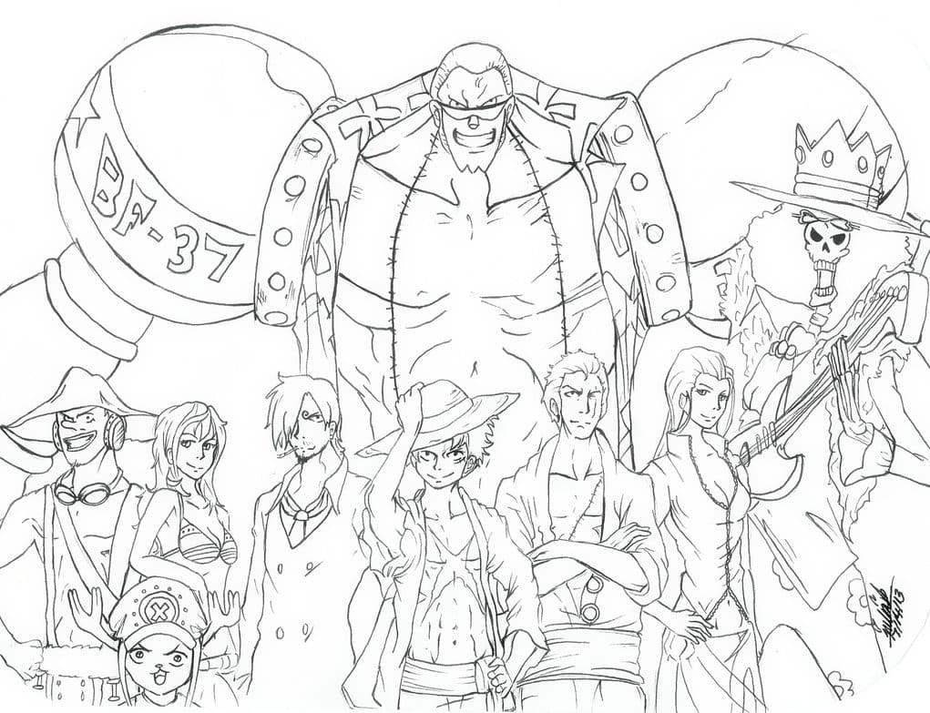 55 One Piece Coloring Pages 67