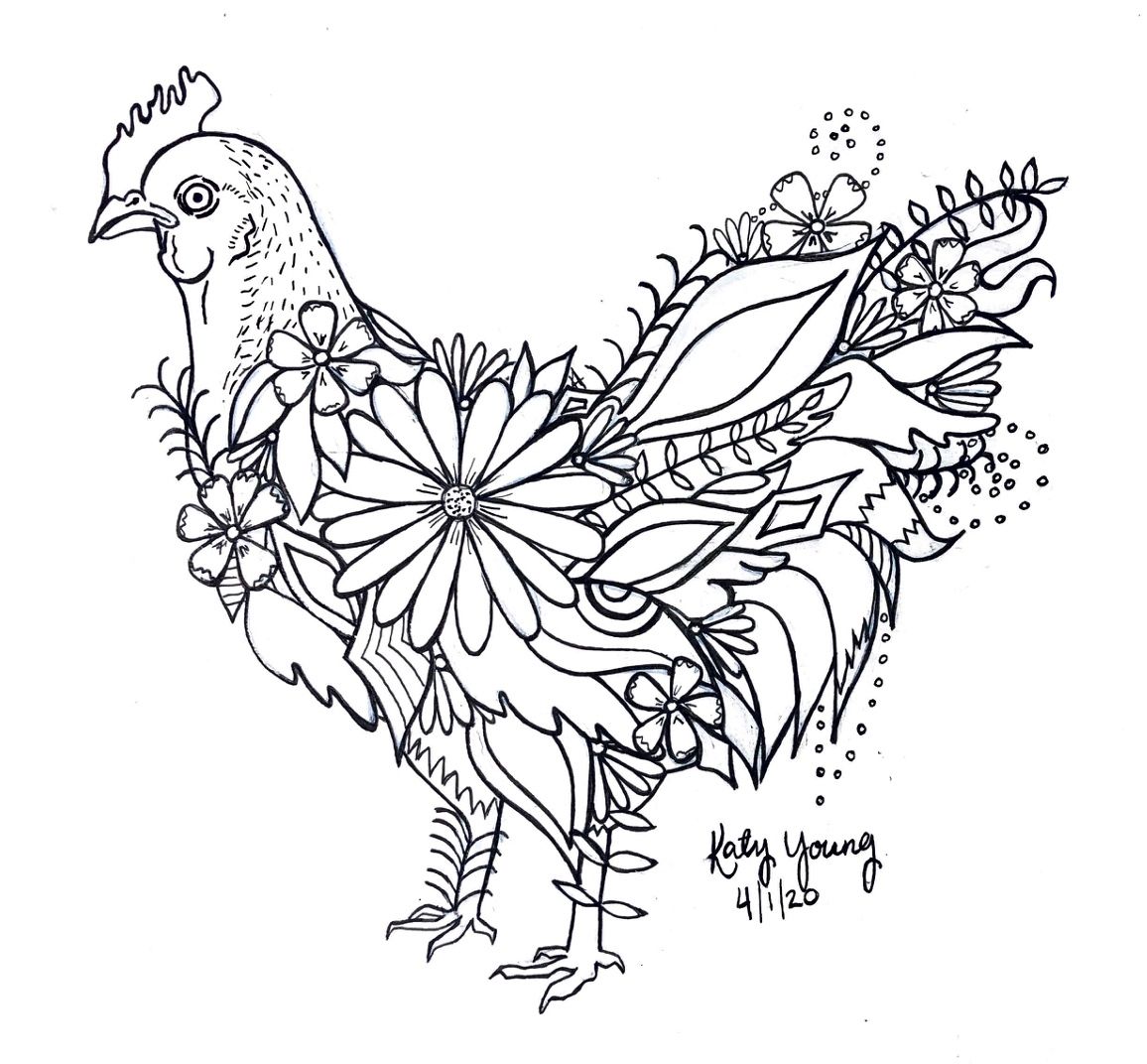 55 Realistic Chicken Coloring Pages 10