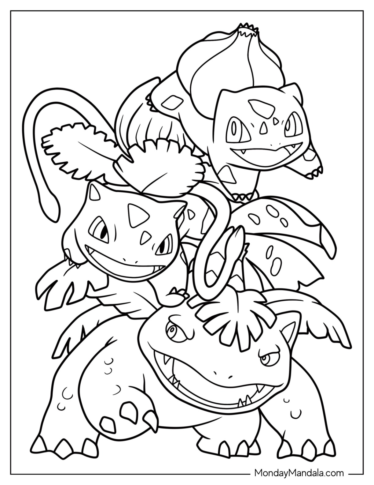 80 Printable Bulbasaur Pokemon Coloring Page 54