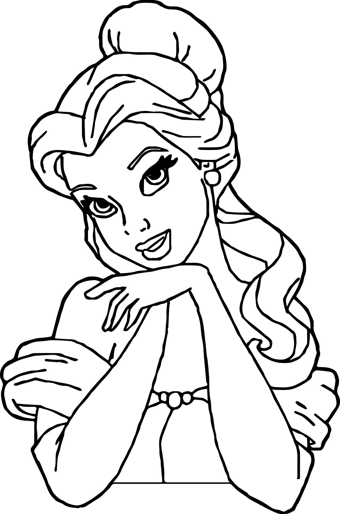 90 Printable Disney Princess Belle Colouring Pages 29