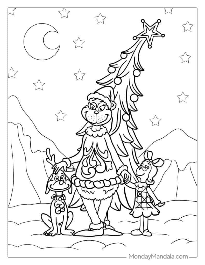 90 Printable Grinch And Max Coloring Pages 72