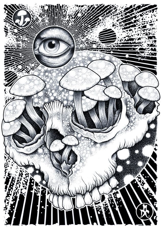 90 Psychedelic Coloring Pages For Adults 23