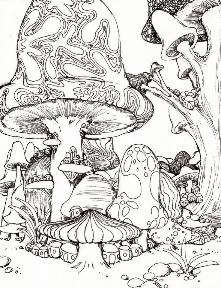 90 Psychedelic Coloring Pages For Adults 65