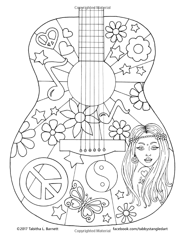 90 Trippy Hippie Coloring Pages 23