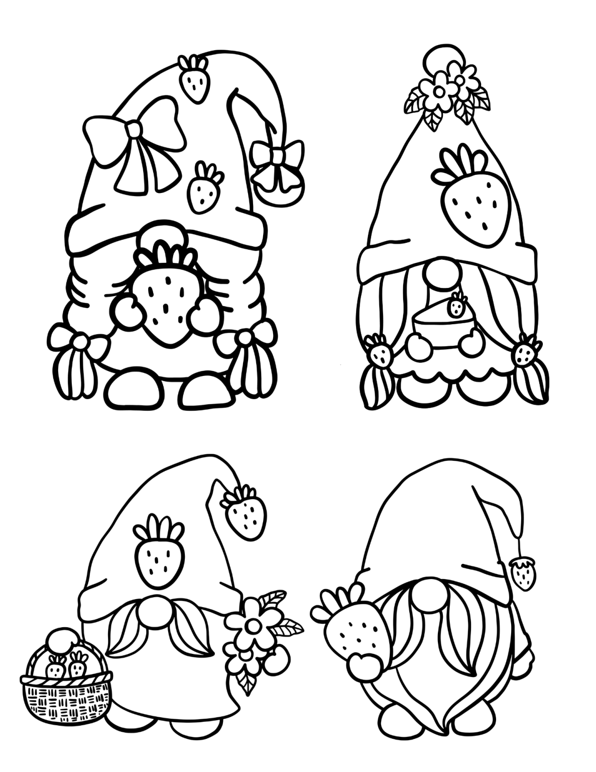 Save 60 Summer Gnome Coloring Pages Free Printable Ideas 52