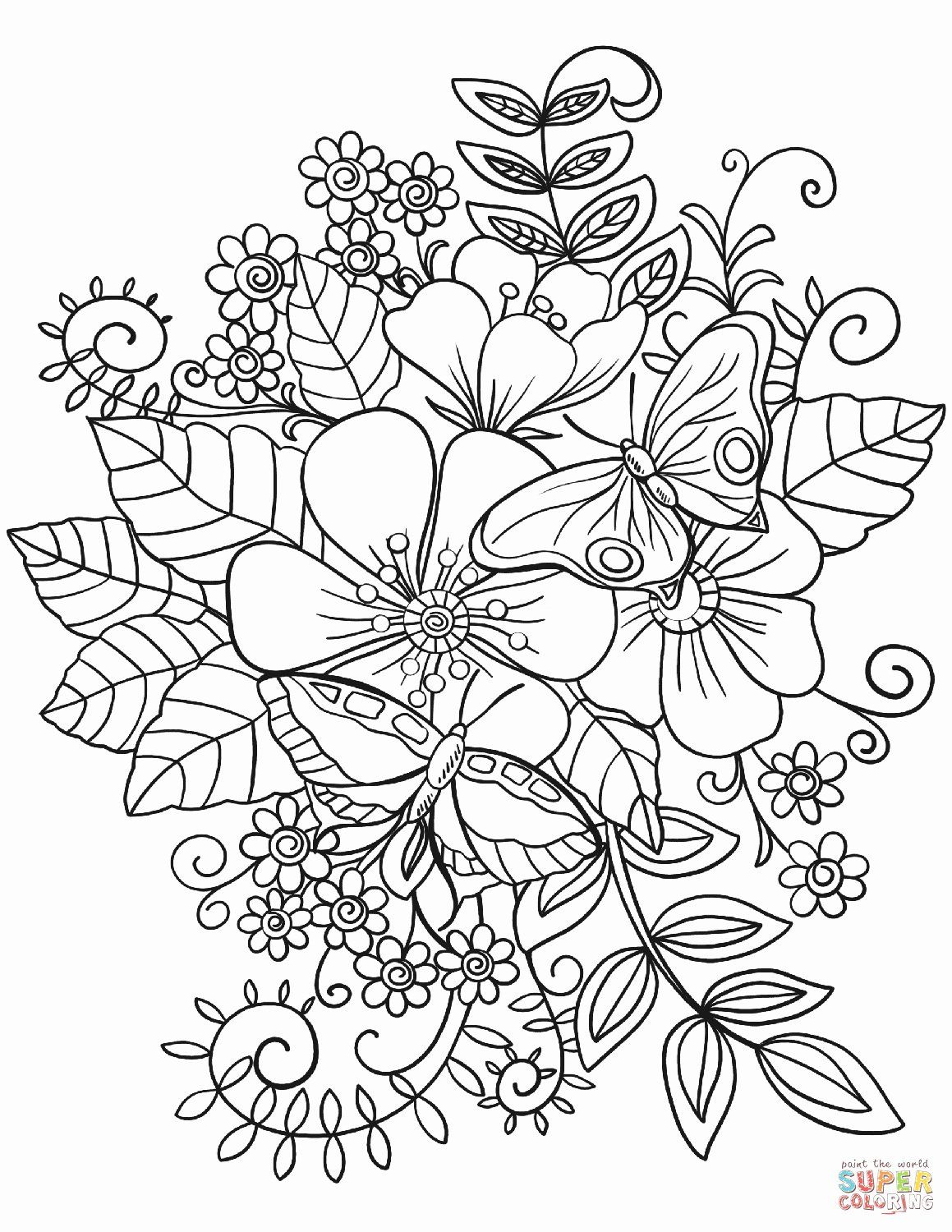 20 Coloring Pages Girl Flower
