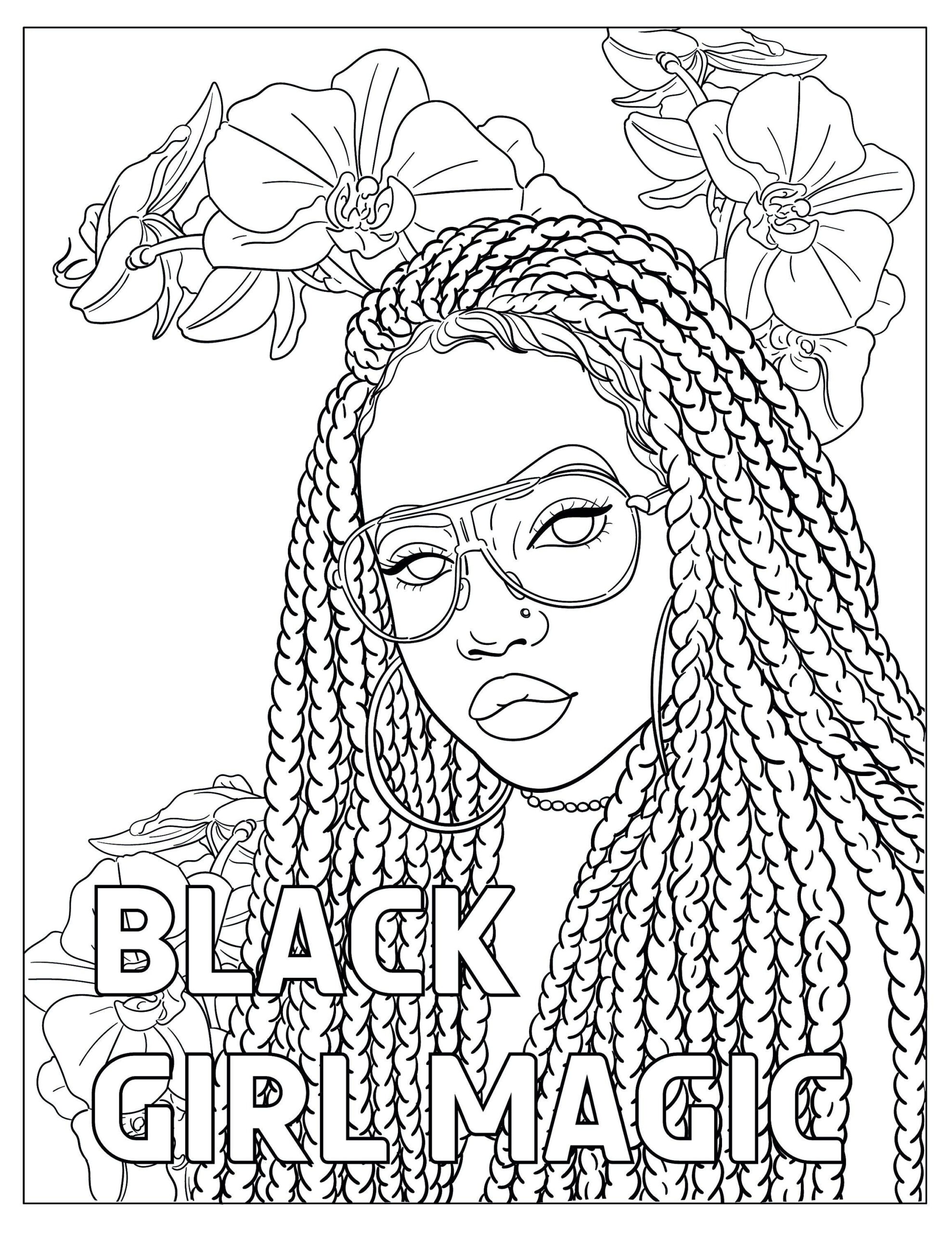 20 Coloring Pages Girl Flower
