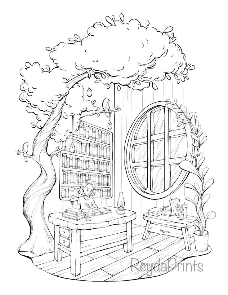 20 Cozy Coloring Pages Shopping