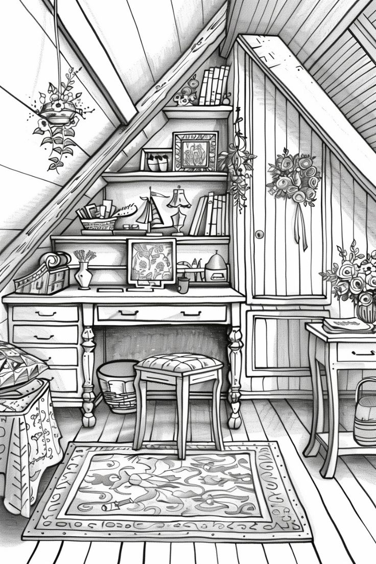20 Cozy Coloring Pages Shopping
