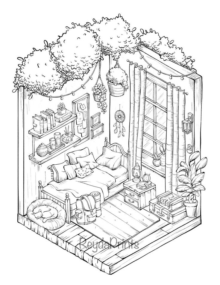 20 Cozy Coloring Pages Shopping