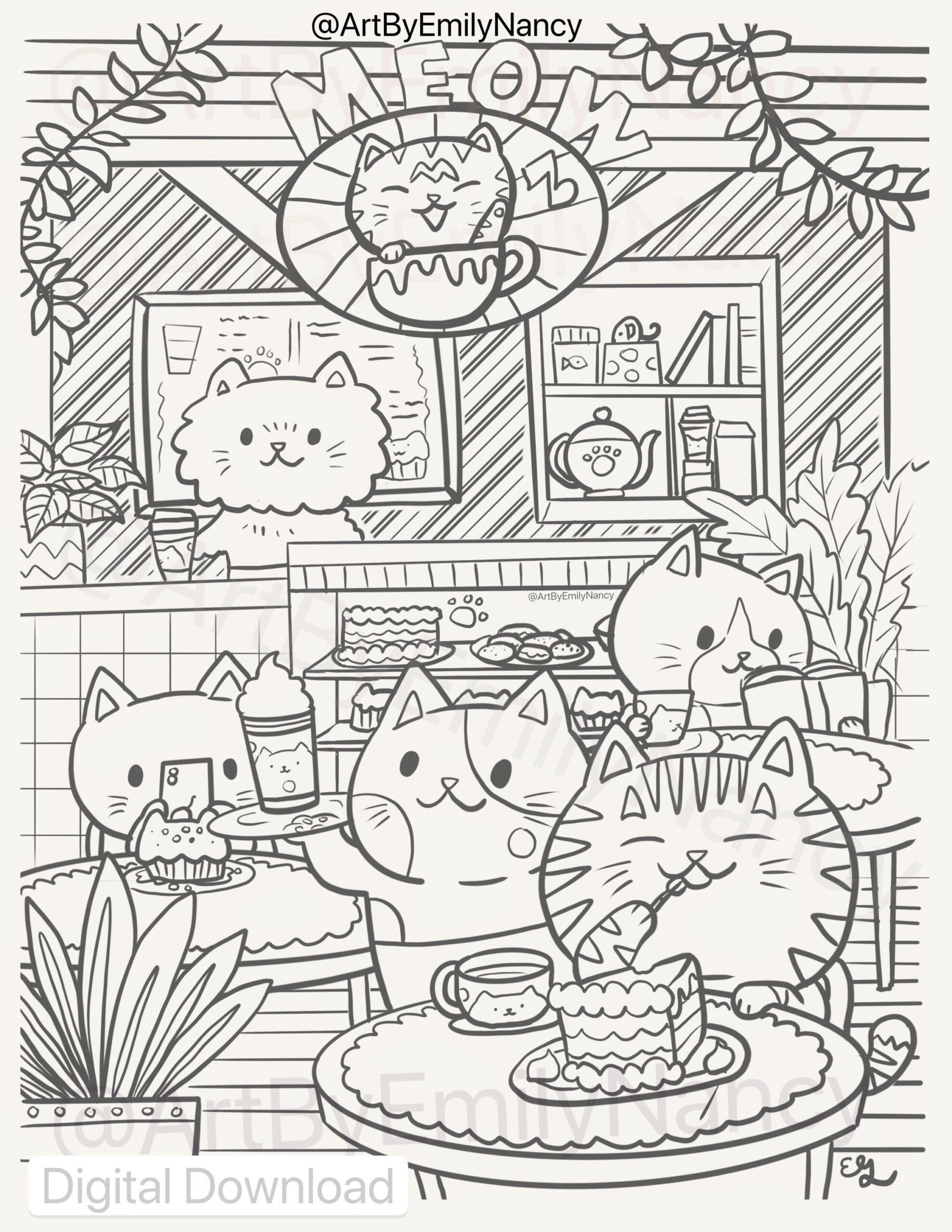 20 Cozy Coloring Pages Shopping