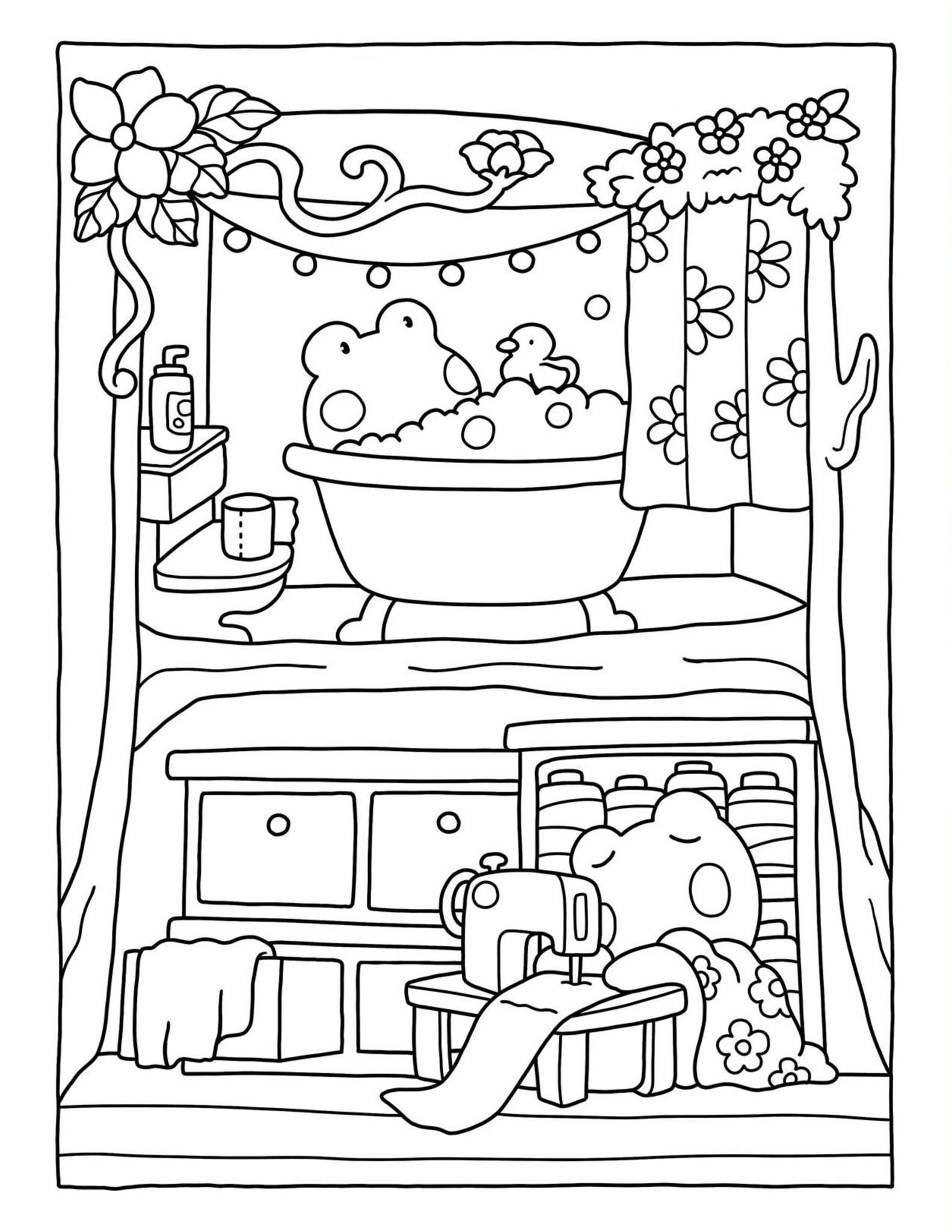 20 Cozy Coloring Pages Shopping