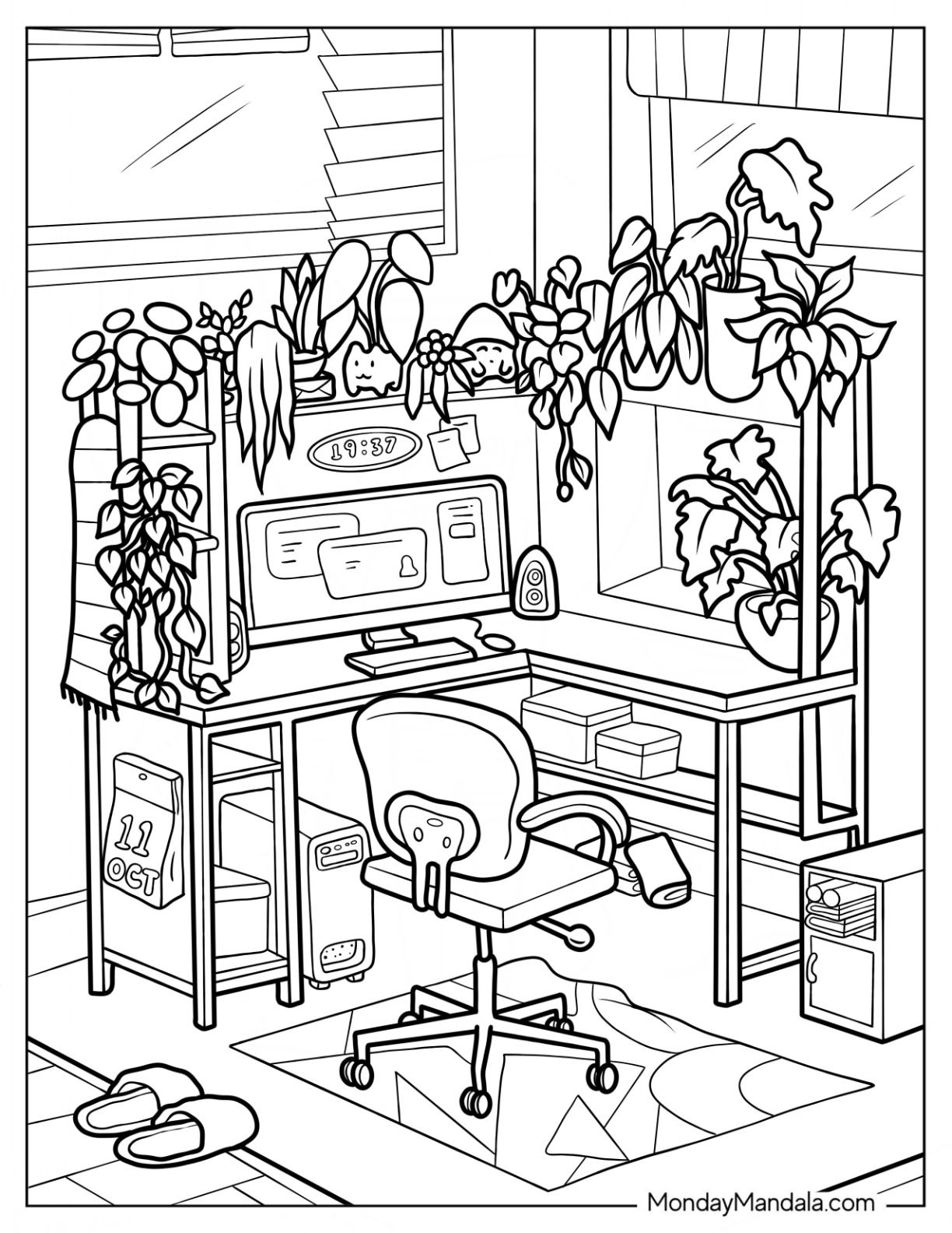 20 Cozy Coloring Pages Shopping