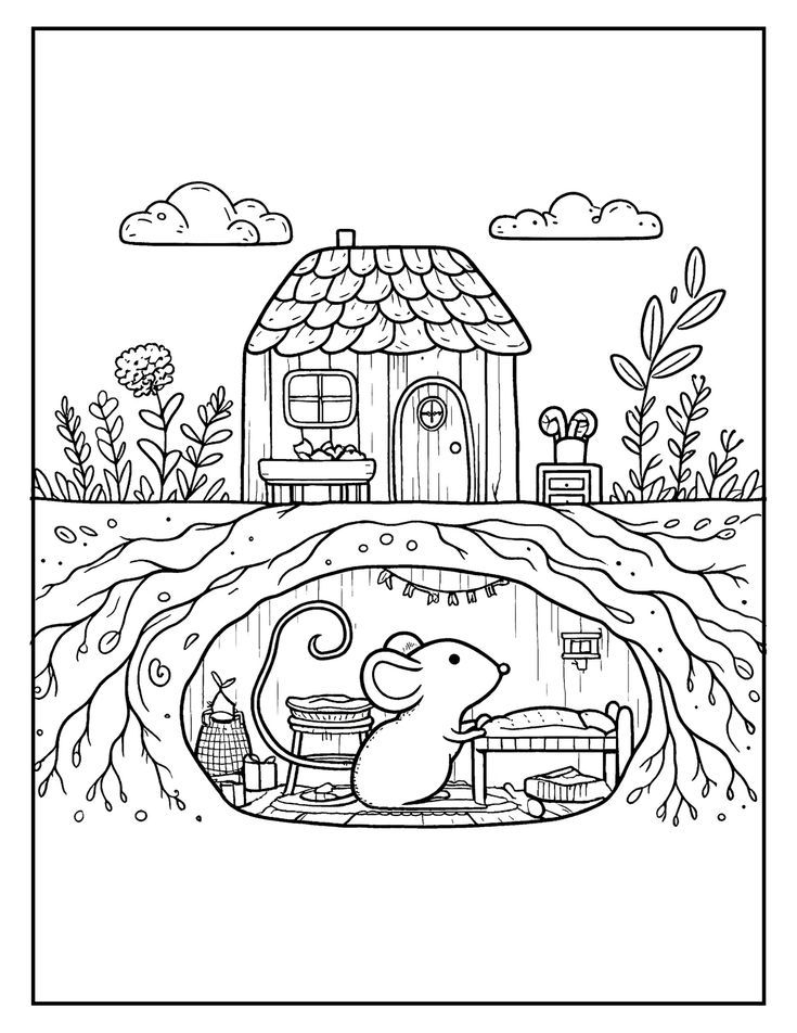 20 Cozy Coloring Pages Shopping