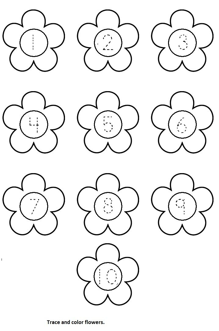 20 Flower Number Coloring Pages