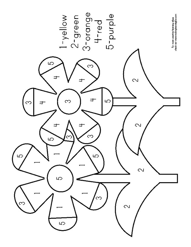 20 Flower Number Coloring Pages
