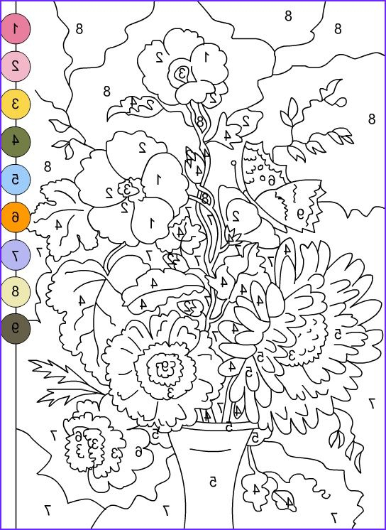 20 Flower Number Coloring Pages