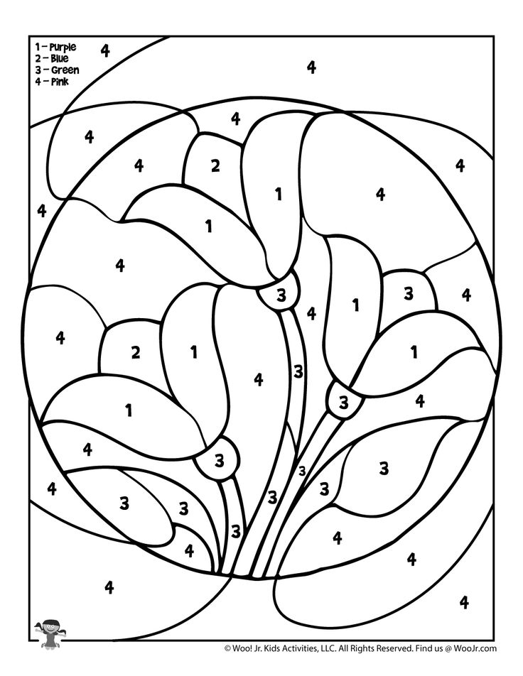 20 Flower Number Coloring Pages
