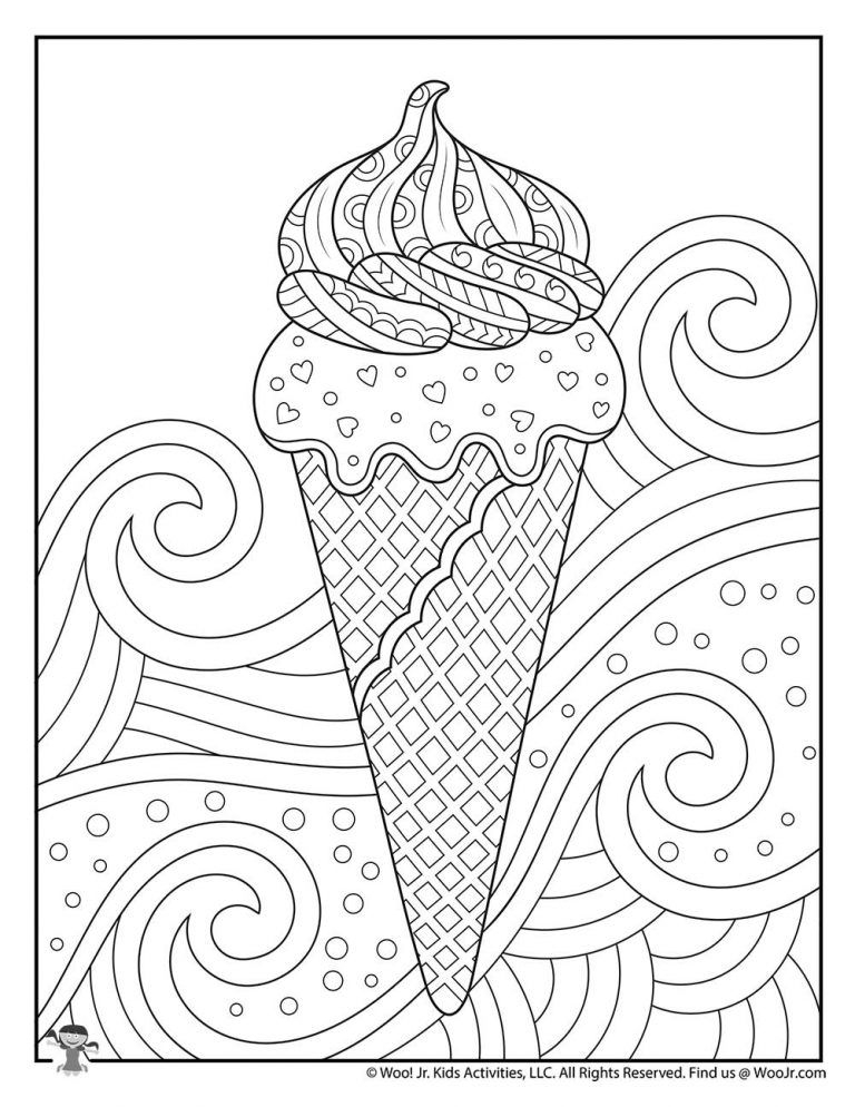 20 Ice Cream Coloring Pages For Adults