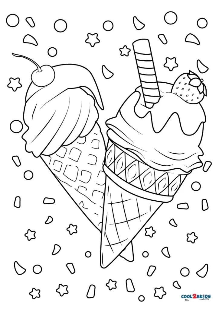 20 Ice Cream Coloring Pages For Adults
