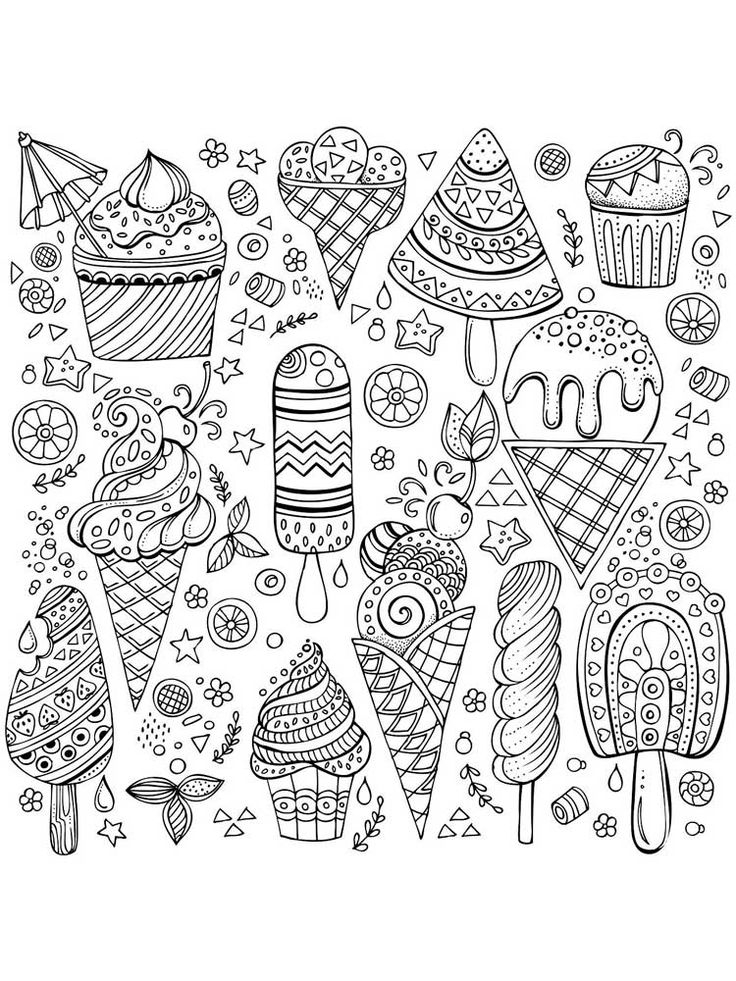 20 Ice Cream Coloring Pages For Adults