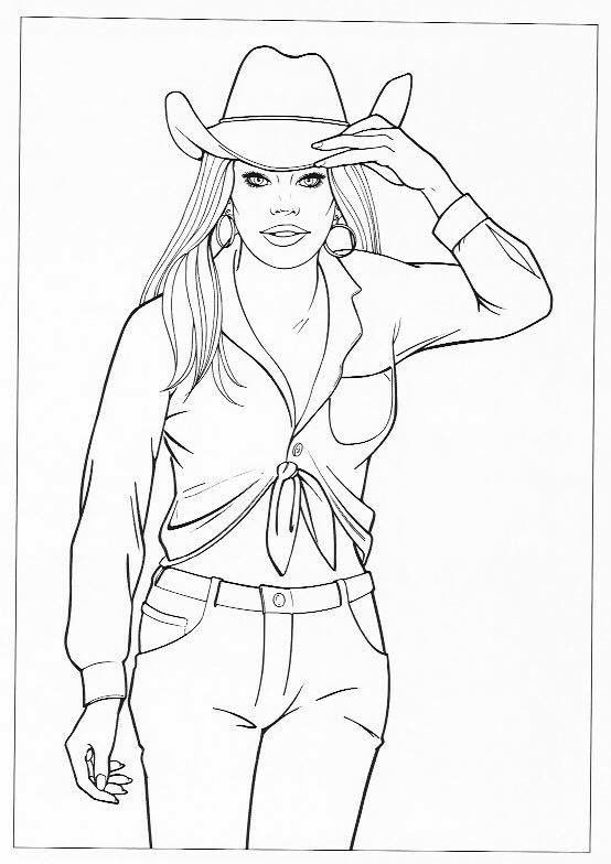20 Western Girl Coloring Pages
