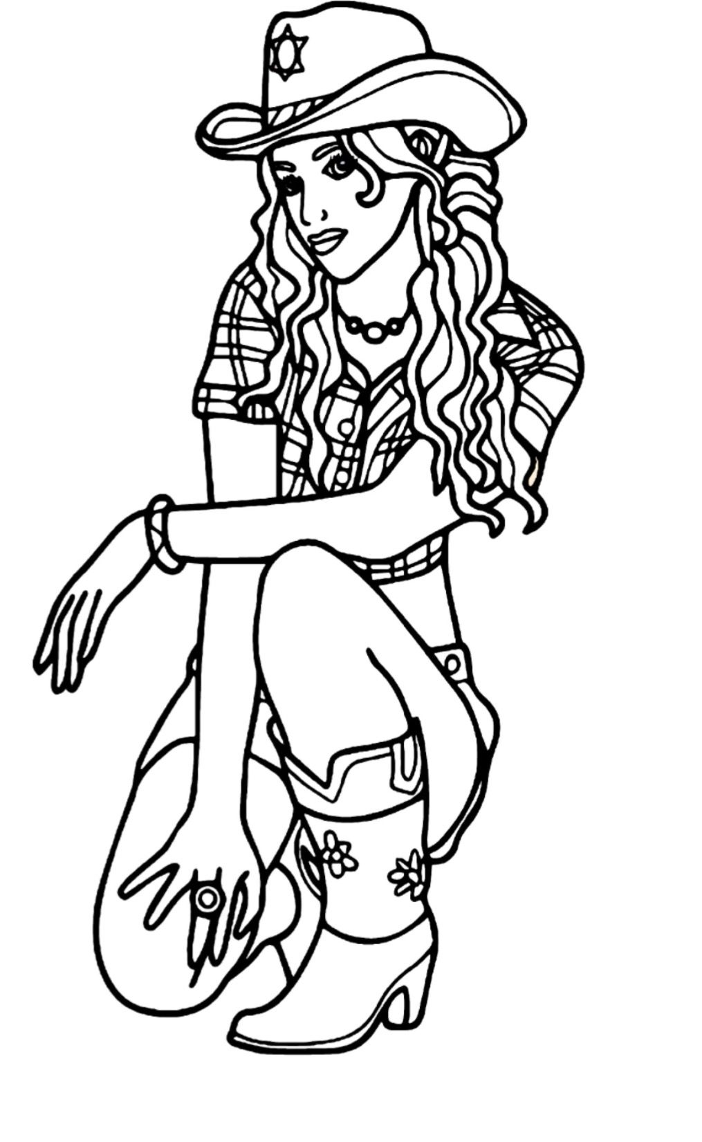 20 Western Girl Coloring Pages